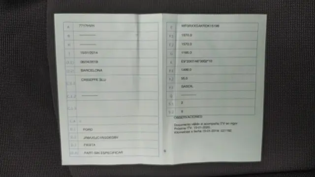 Subasta de turismos Ford Fiesta el 6 de abril de 2026