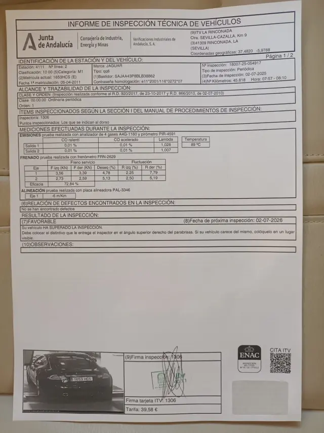 Subasta de turismos Jaguar Jaguar Xk 5,0 Luxury C el 30 de marzo de 2026