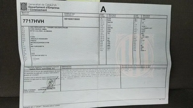 Subasta de turismos Ford Fiesta el 6 de abril de 2026