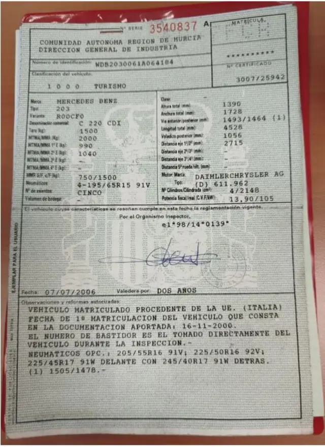 Subasta de turismos Mercedes-benz C 220 Cdi el 13 de abril de 2026