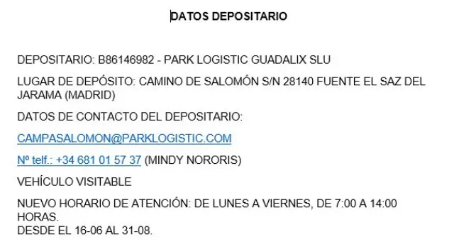 Subasta de turismos Ferrari California T el 13 de abril de 2026