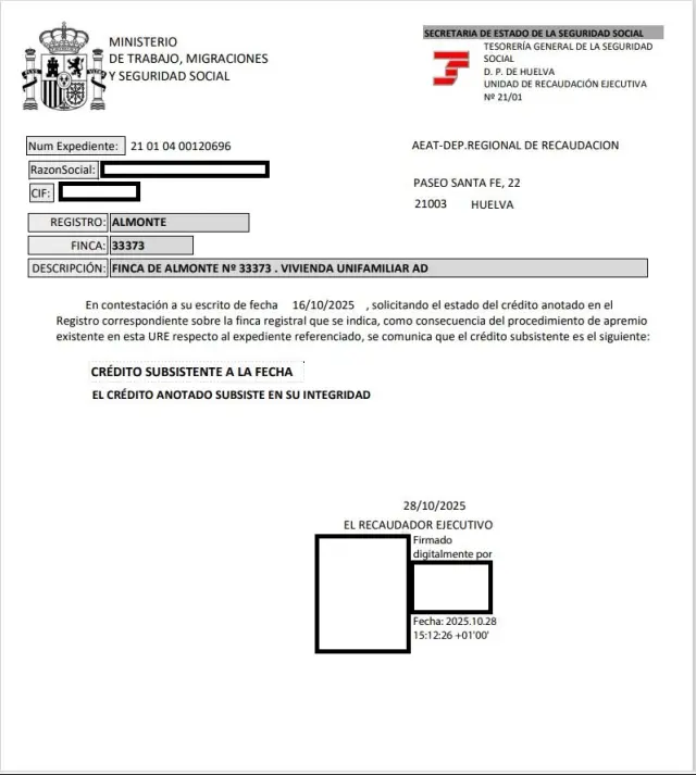 Subasta de vivienda en Almonte el 20 de abril de 2026